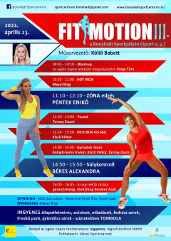 Szombaton újra fitmotion a Sportcentrum szervezésében