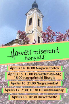 A bonyhádi egyházközségek ünnepi szentmiséi, istentiszteletei
