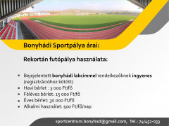 A rekortán futópálya használata