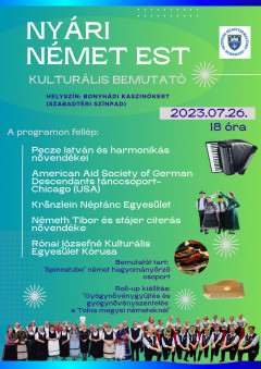 A művelődési központban lesz a mai német est