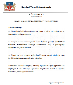 HÁROM IGAZOLT COVID-19 FERTŐZÖTT VAN BONYHÁDON