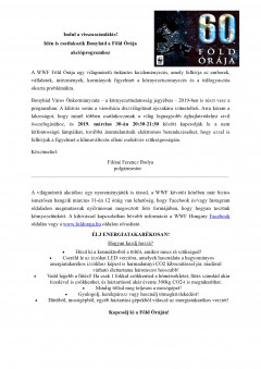 Idén is csatlakozik Bonyhád a Föld Órája akicóprogramhoz