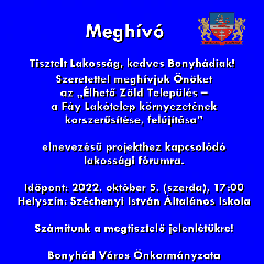 Meghívó lakossági fórumra
