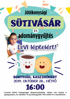Civil kezdeményezésre jótékonysági sütivásárt tartanak a kis Leviért