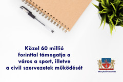 Közel 60 millió forinttal támogatja a város a sport, illetve a civil szervezetek működését