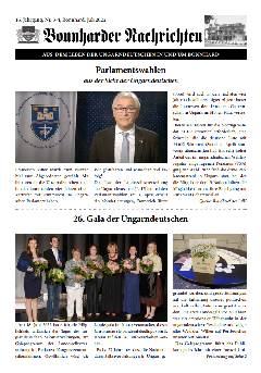 Új lapszámmal jelentkezett a Bonnharder Nachrichten