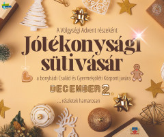 Jótékonysági sütivásár lesz december 2-án