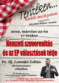 Lomnici Zoltán alkotmányjogász Bonyhádon